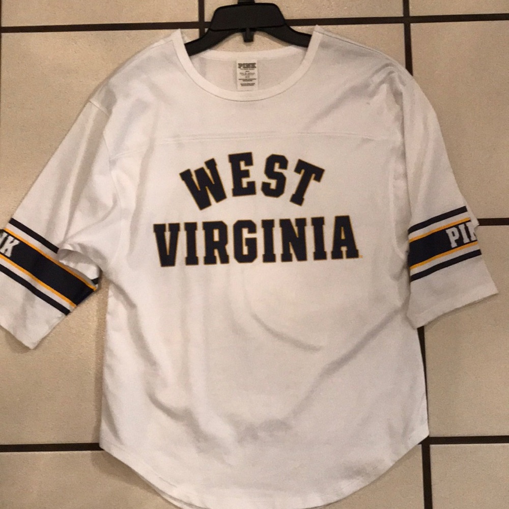 West Virginia mountaineers white jersey VS pink